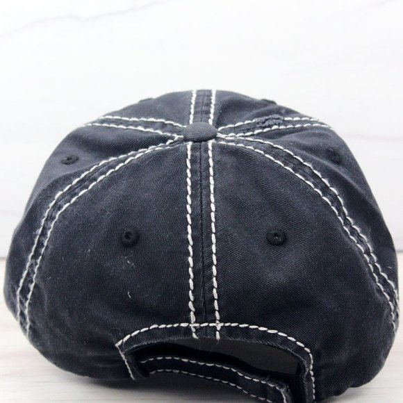 NWT Distressed Black Dog Mom Cap - Picture 3 of 3